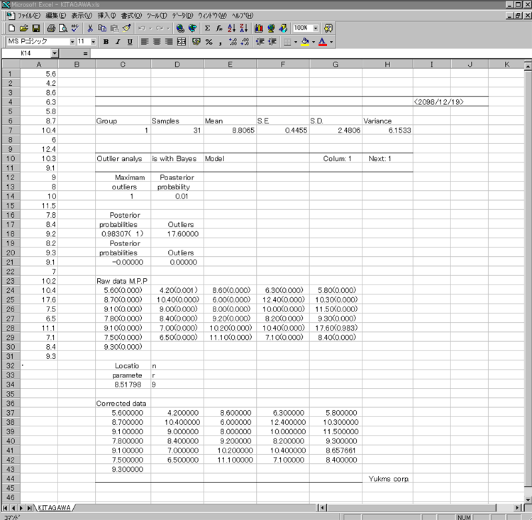 Excel Sheet�ɗ����Z�b�g